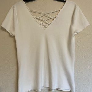 White Knit Top
